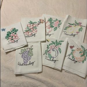 Vintage Embroidered Tea Towels